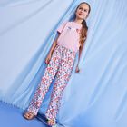 Girls Multi-Coloured Logo Trousers, 1, hi-res