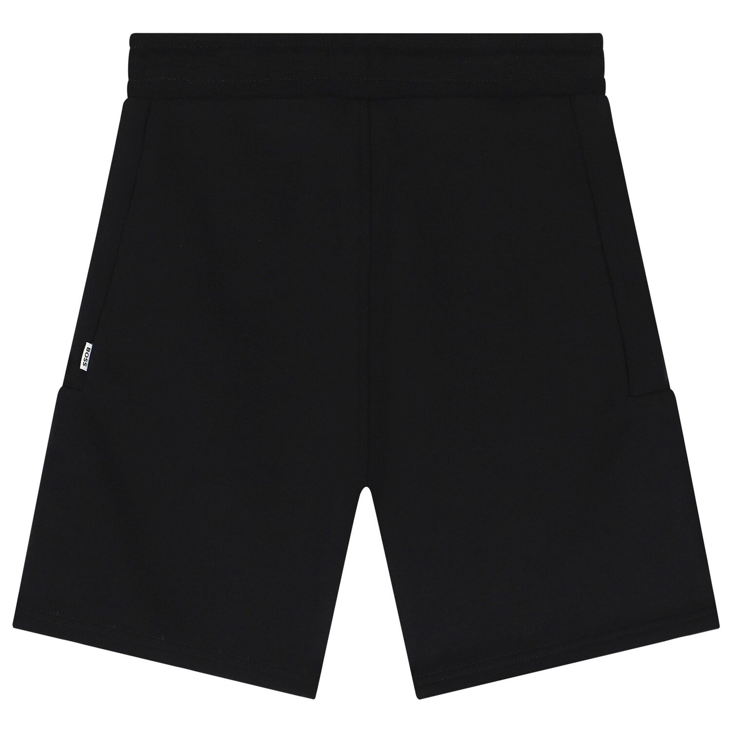 Boys Black Logo Shorts, 1, hi-res