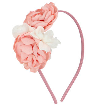 Girls Pink Flower Hairband