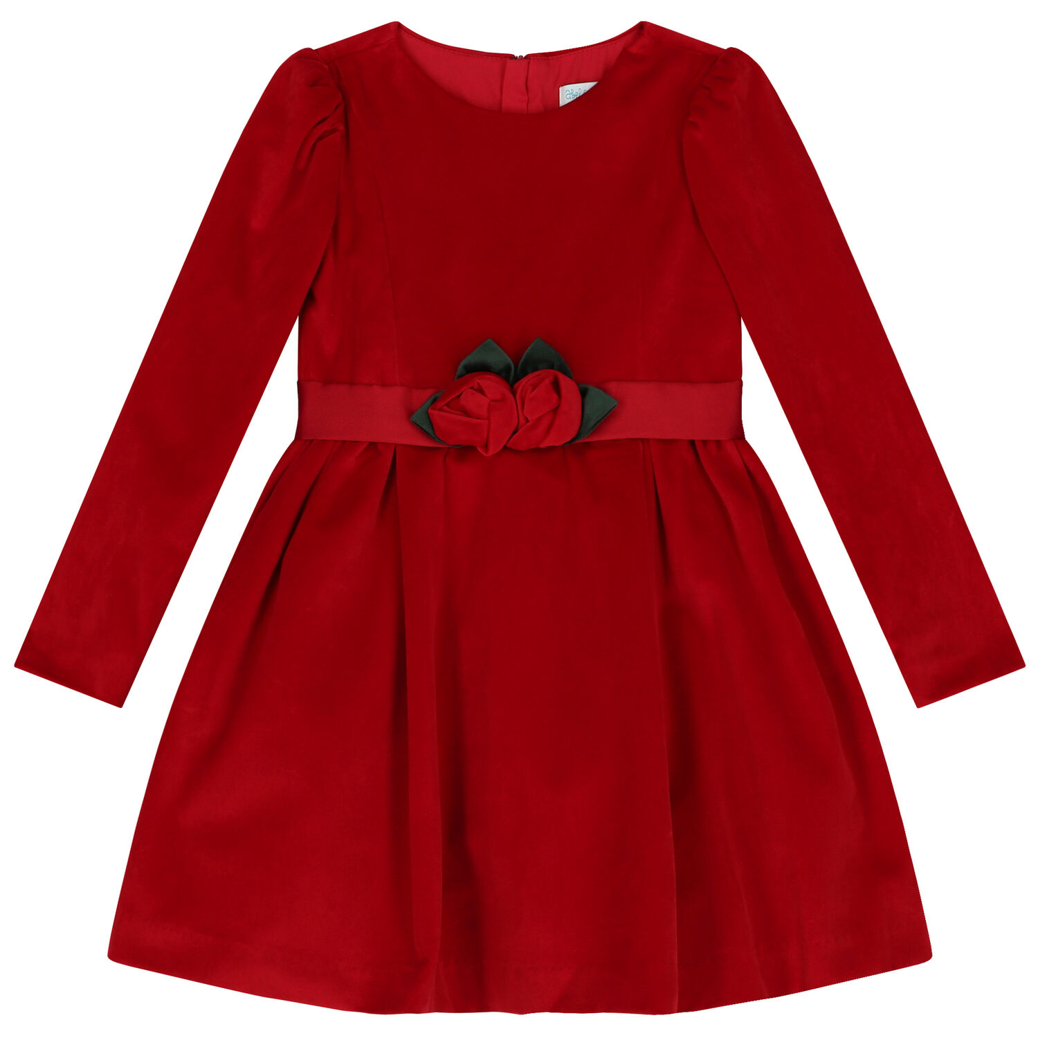 Girls Red Velvet Dress, 1, hi-res image number null