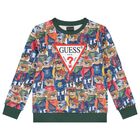 Boys Multi-Coloured Teddy Bear Logo Sweatshirt, 1, hi-res