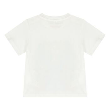 Younger Boys White Logo T-Shirt