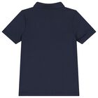 Boys Navy Blue Logo Polo Shirt, 2, hi-res