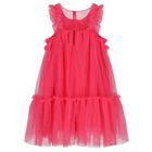 Girls Pink Tulle Dress, 1, hi-res