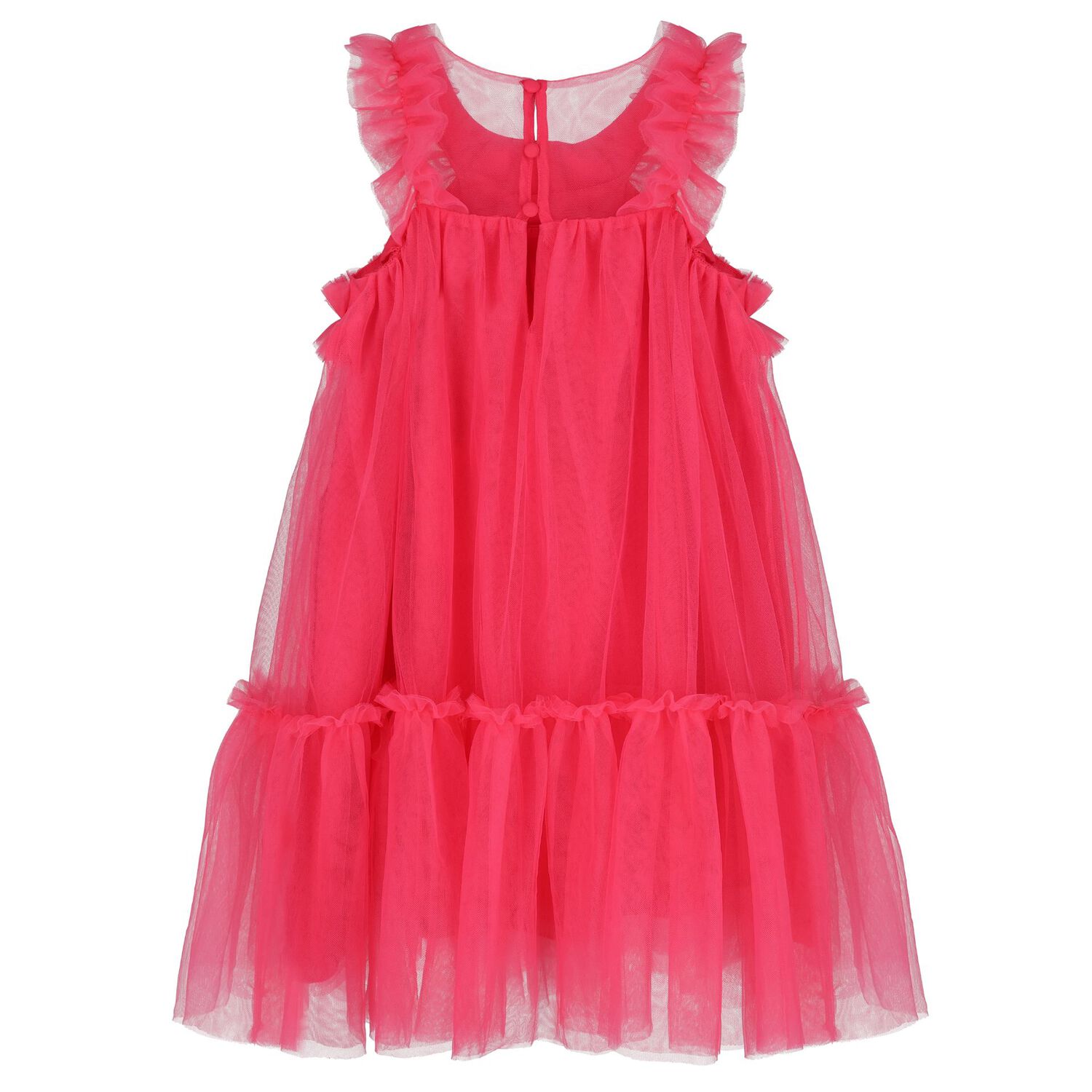 Girls Pink Tulle Dress, 1, hi-res