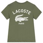 Boys Green Logo T-Shirt, 3, hi-res