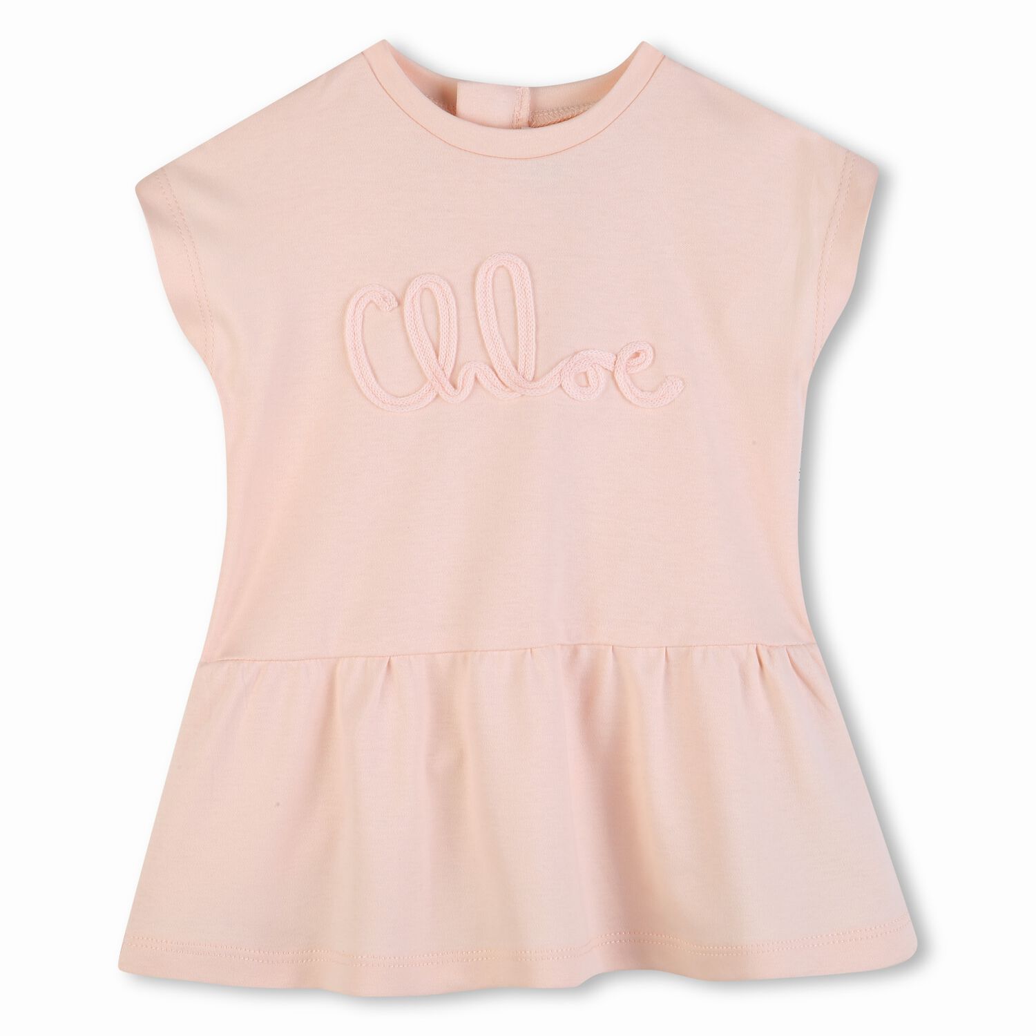 Younger Girls Pink Logo Dress, 1, hi-res