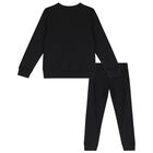 بدلة رياضية بشعار بالشعار باللون الأسود, 1, hi-res