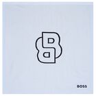 بطانية أطفال مواليد بالشعار باللون الأزرق والكحلي للأولاد, 1, hi-res