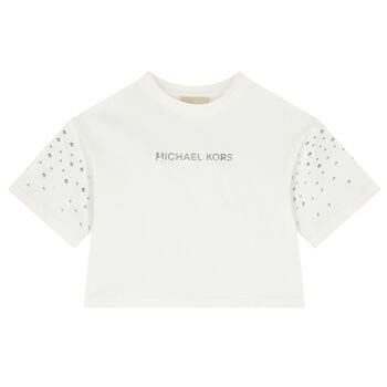 Girls White Logo T-Shirt