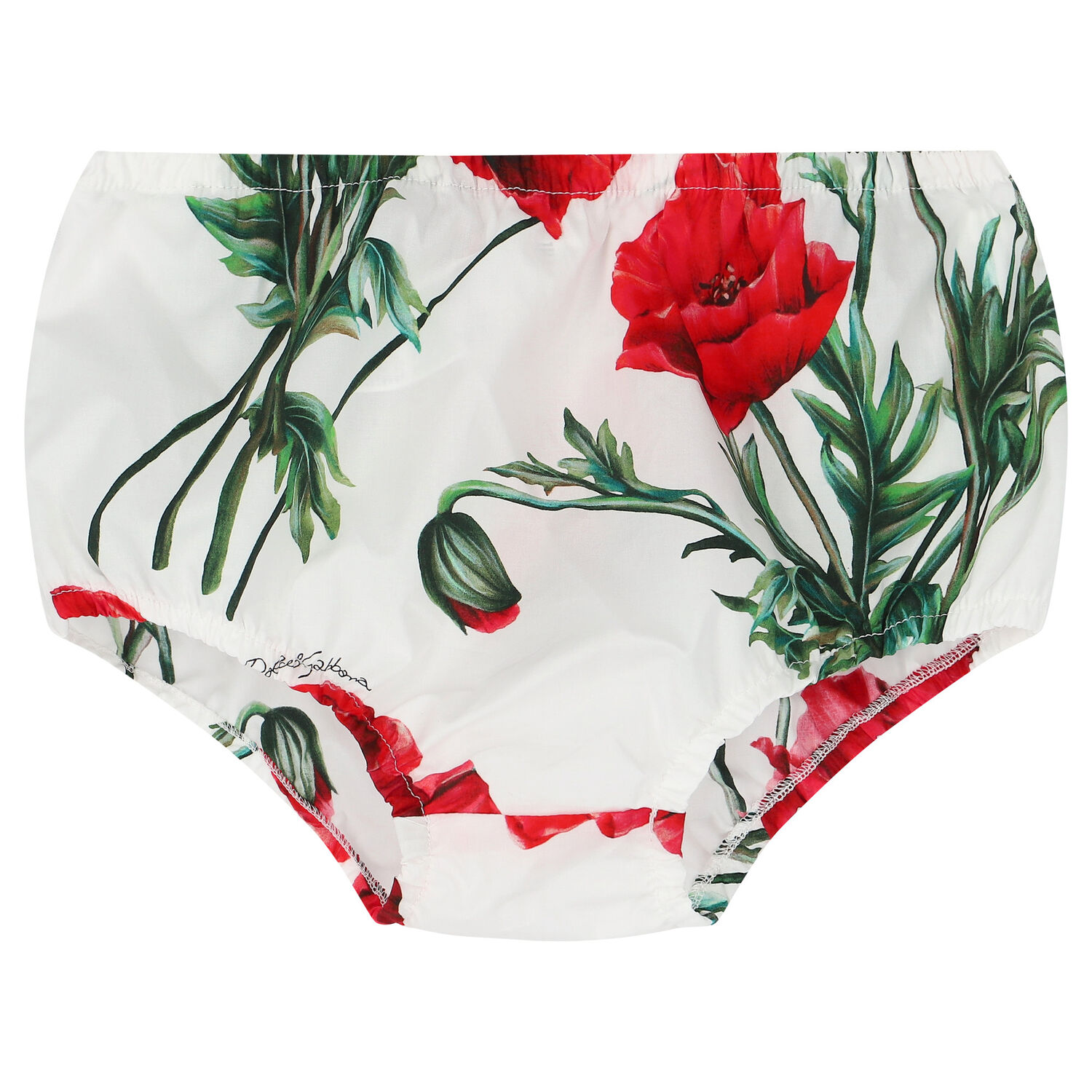 طقم فستان بطبعة باللون الأبيض والأحمر, 1, hi-res