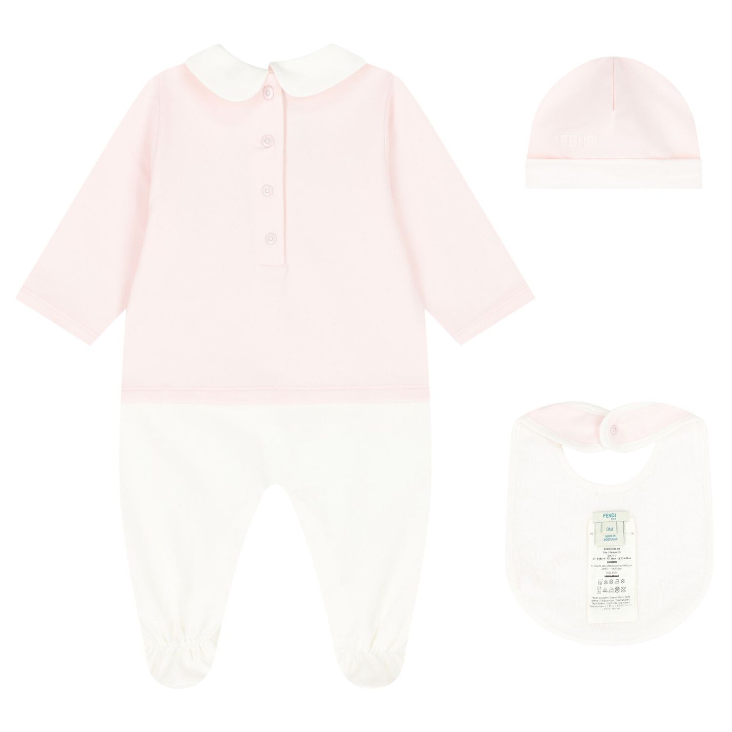 Baby Girls Pink & White Babygrow Gift Set, 2, hi-res