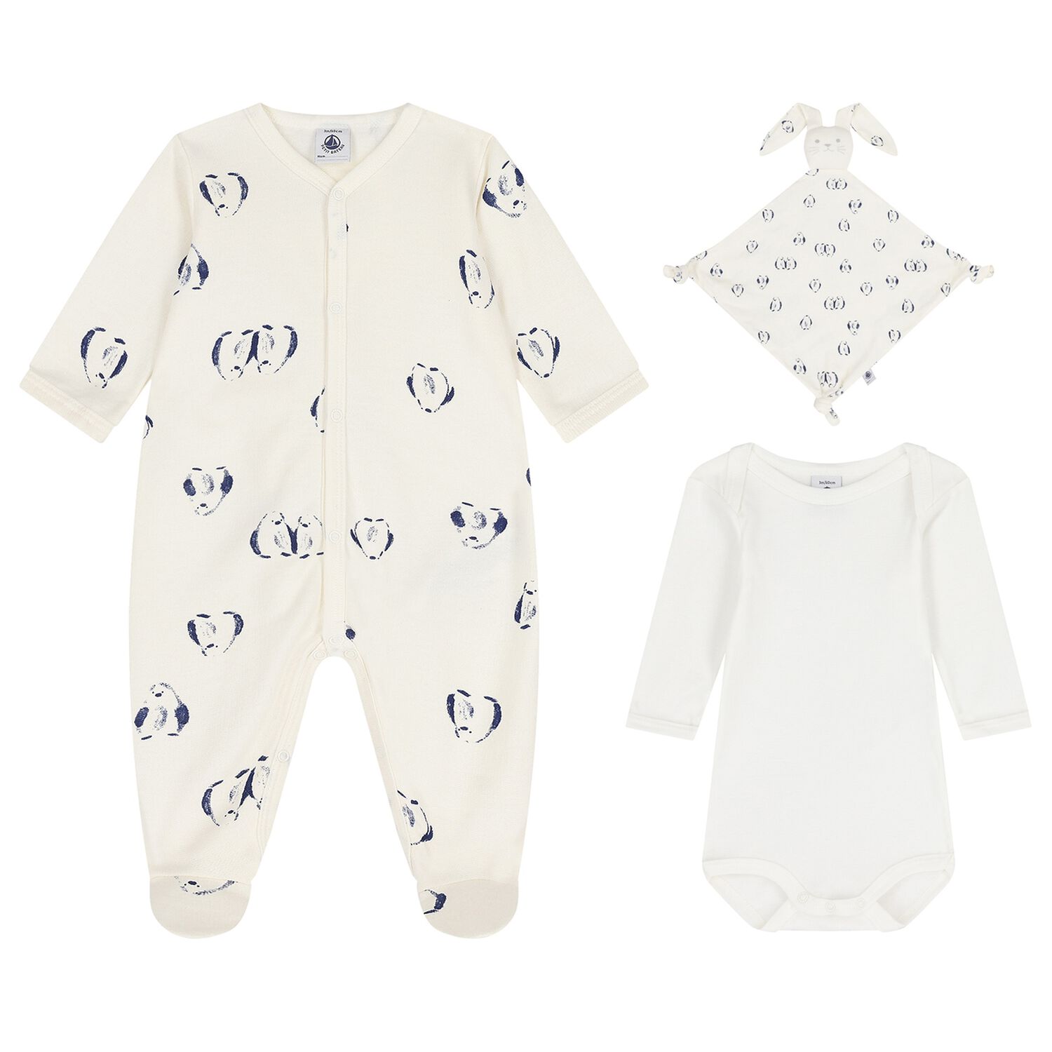 Ivory Penguin Babygrow Gift Set, 1, hi-res