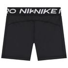 Girls Black Logo Cycling Shorts, 1, hi-res