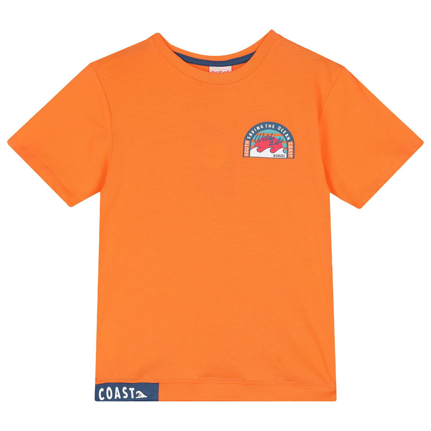 طقم شورت برتقالي وأزرق داكن للأولاد, 1, hi-res