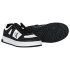 Boys White & Black Logo Trainers, 1, hi-res