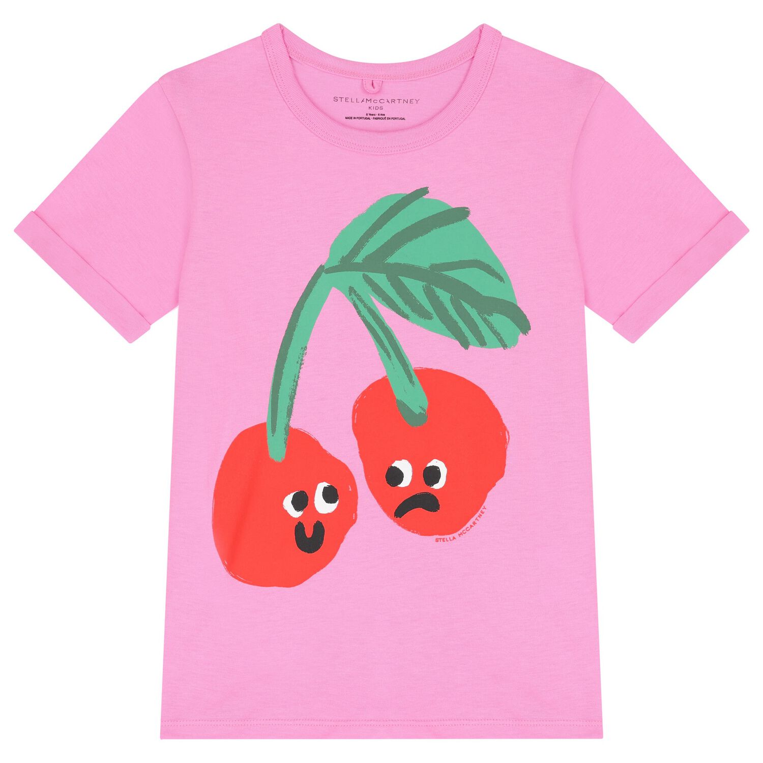 Girls Pink Cherries T-Shirt, 1, hi-res