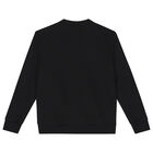 Boys Black Logo Sweatshirt, 1, hi-res