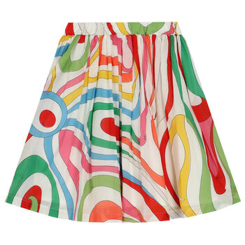 Girls Ivory Marmo Skirt