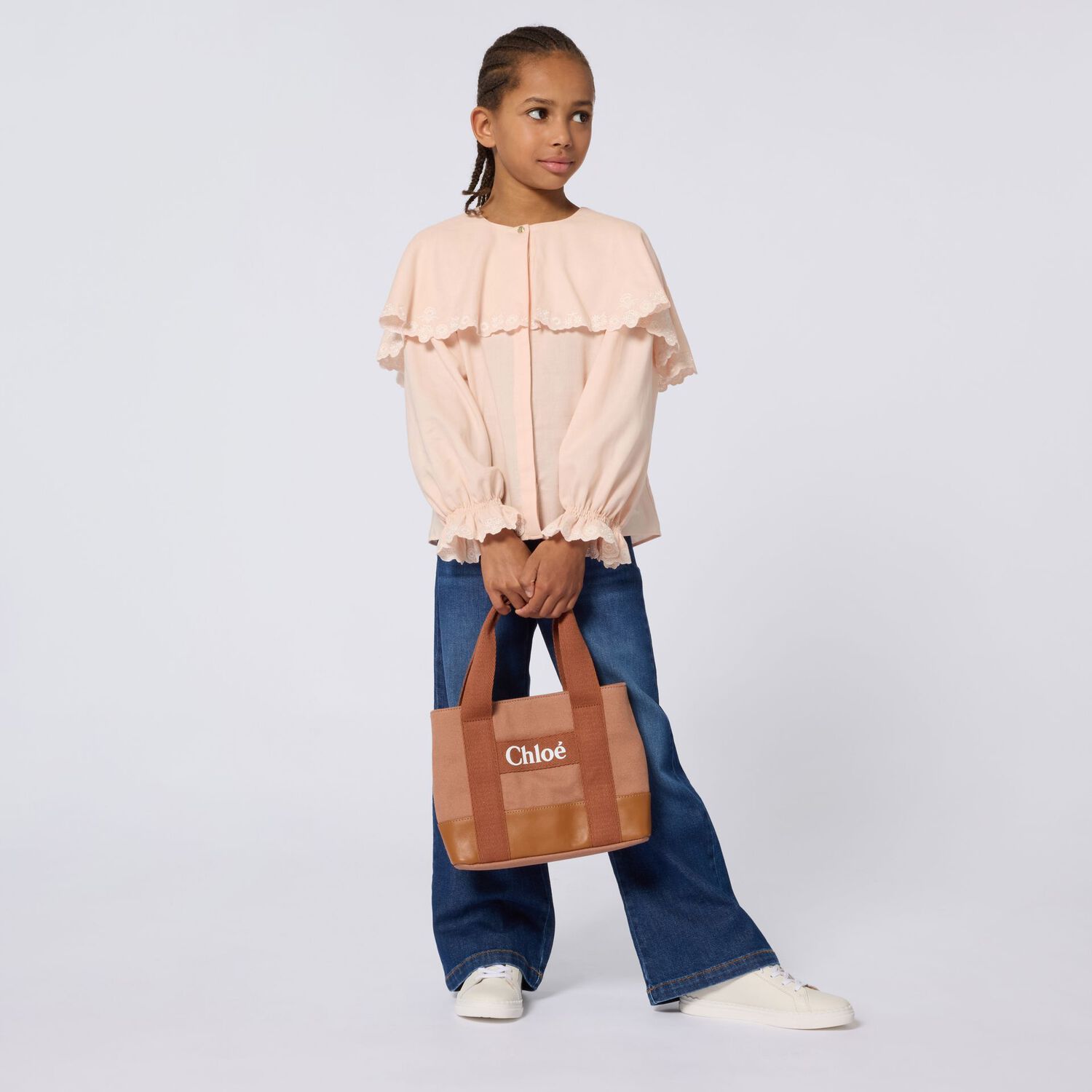 حقيبه يد للبنات من الجلد باللون البنى , 1, hi-res image number null