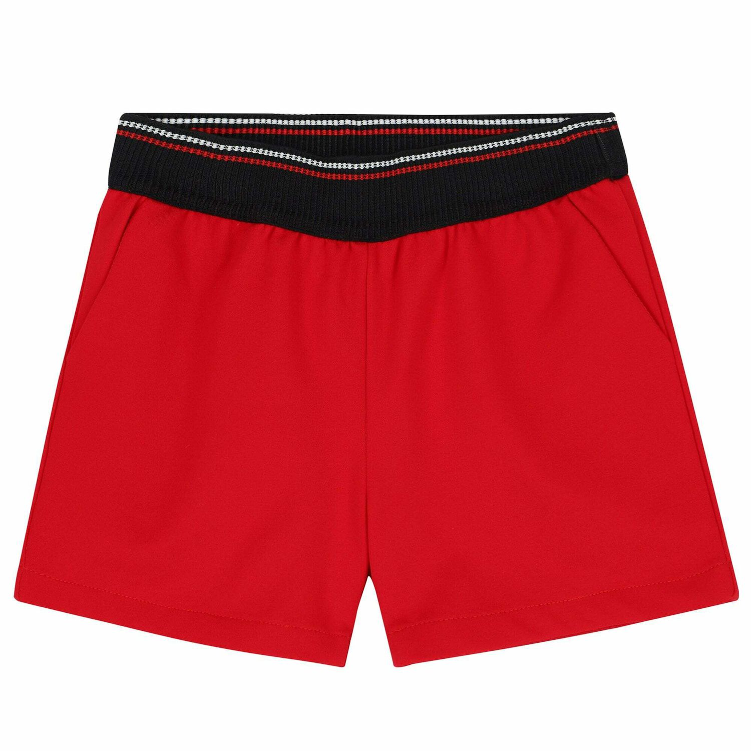Girls Red Jersey Shorts, 1, hi-res image number null