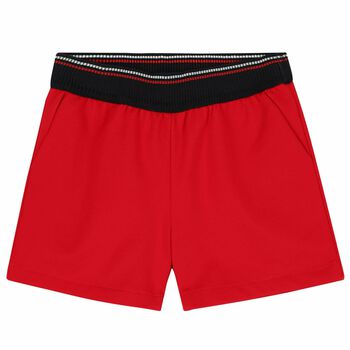 Girls Red Jersey Shorts
