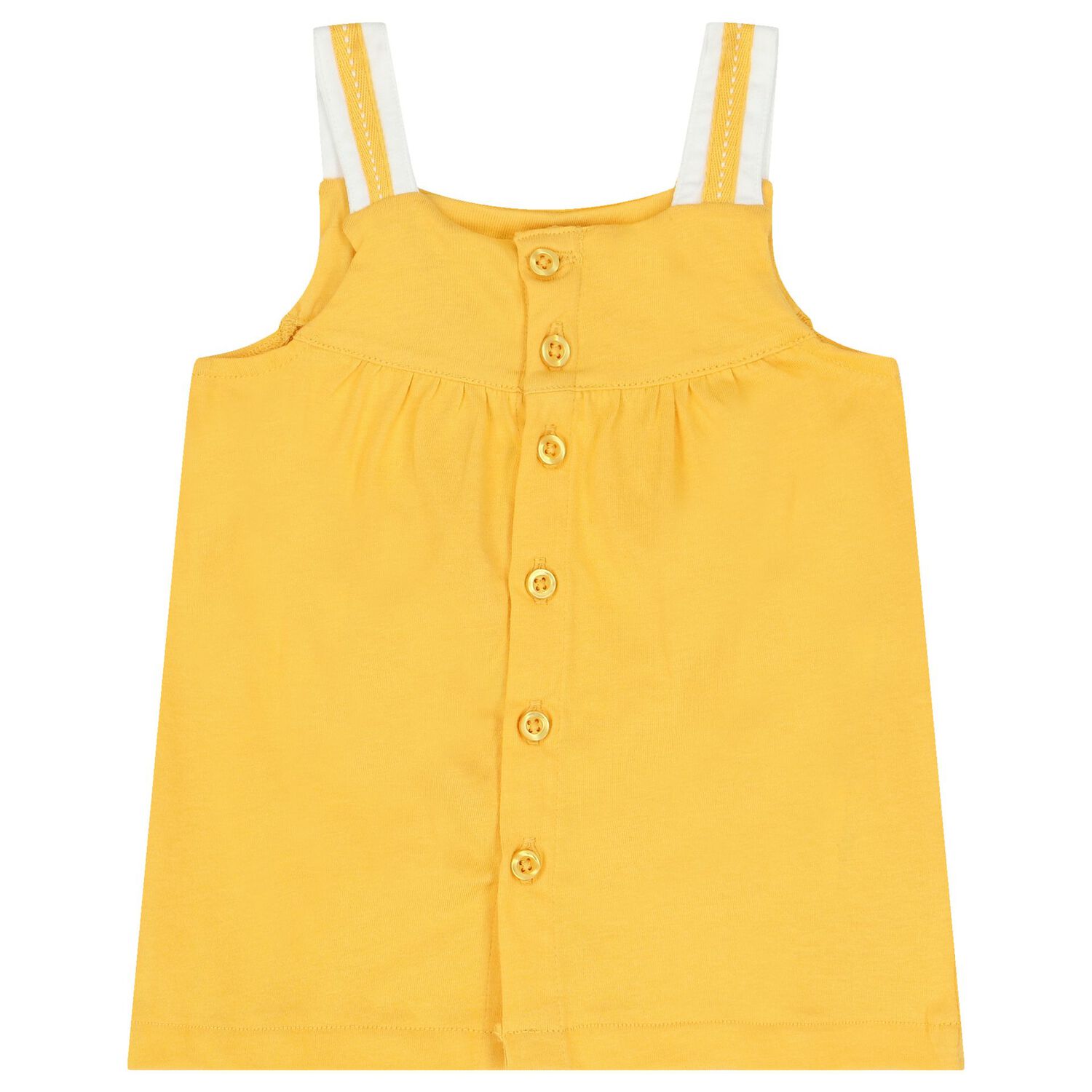 Baby Girls Yellow & White Sunflower Dress Set, 1, hi-res