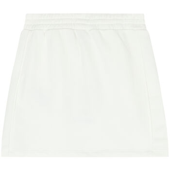 تنورة بالشعار باللون الأبيض