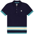 Boys Navy Logo Polo Shirt, 1, hi-res