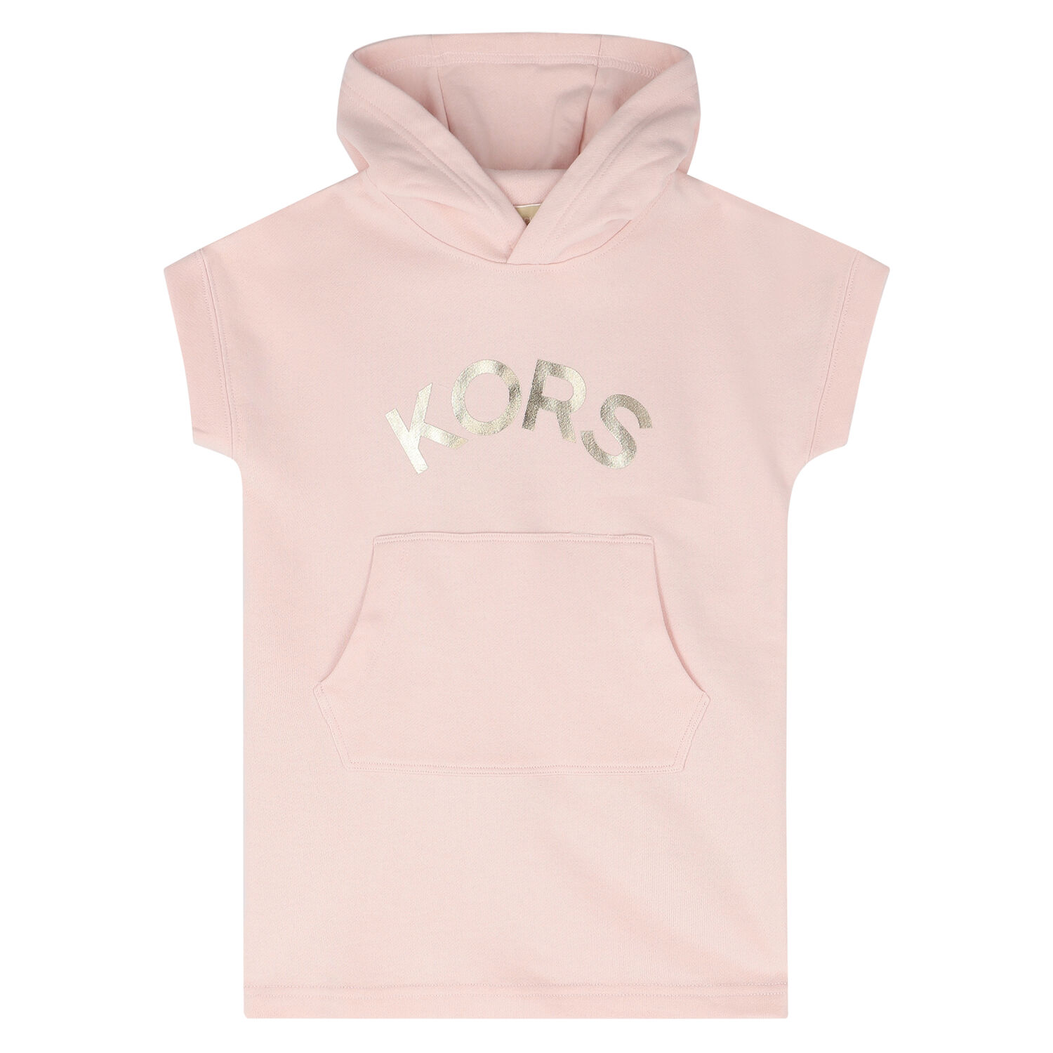 Girls Pink Logo Hooded Dress, 1, hi-res image number null
