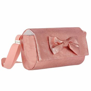 Girls Metallic Pink Handbag