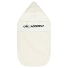 عشّ للأطفال البنات بلون العاج مع شعار, 1, hi-res