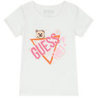 Girls White Logo T-Shirt, 1, hi-res
