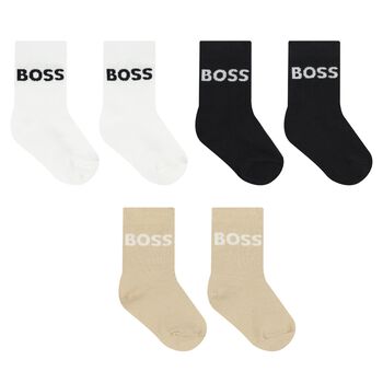 Baby Boys Multi-Coloured Logo Socks ( 3-Pack )