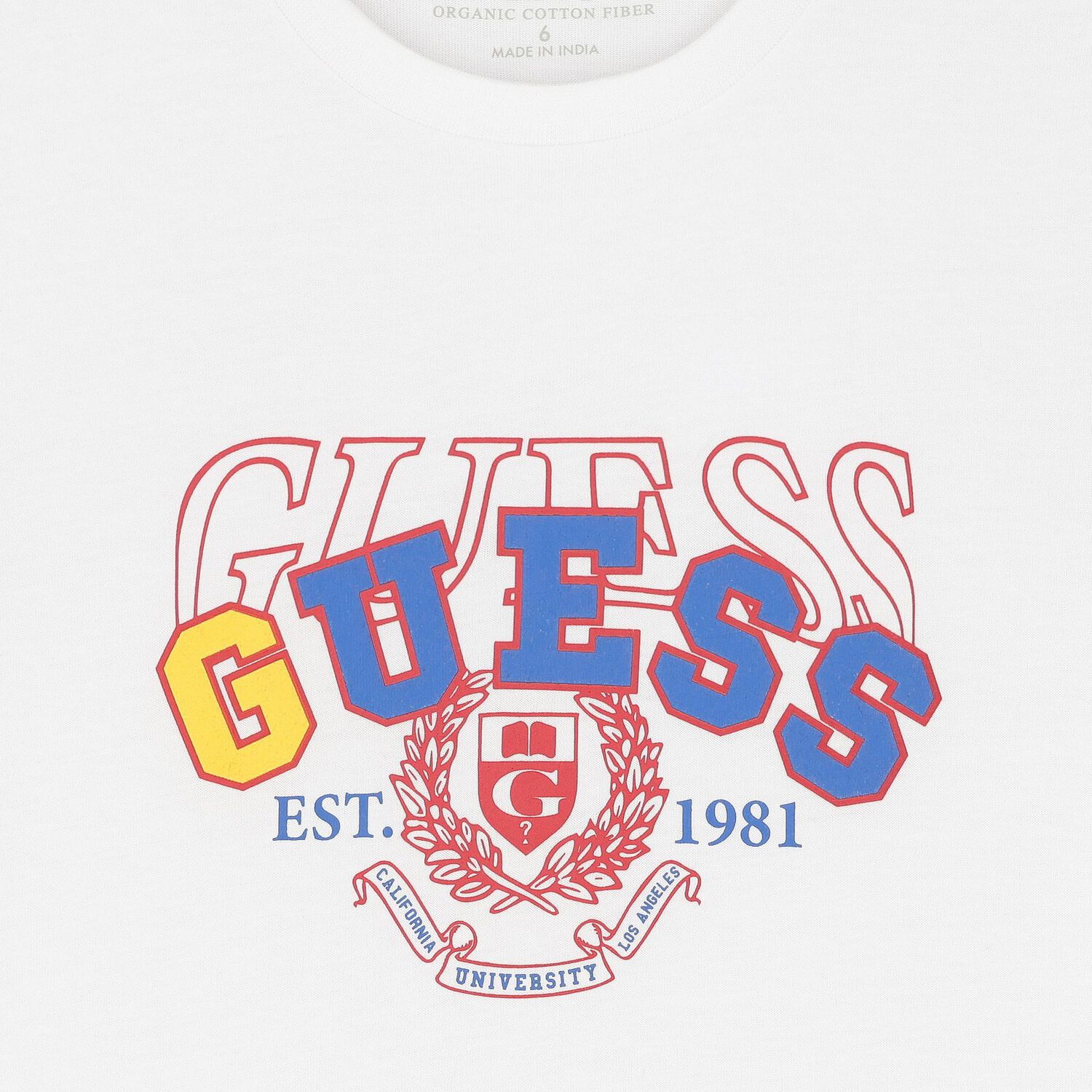 تيشيرت أولاد بالشعار باللون الأبيض, 1, hi-res