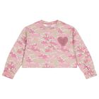 Girls Pink & Ivory Camouflage Trousers Set, 1, hi-res