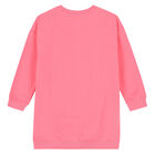 Girls Pink Logo Sweatshirt Dress, 2, hi-res