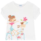 طقم شورت بنات باللون الابيض والازرق, 1, hi-res