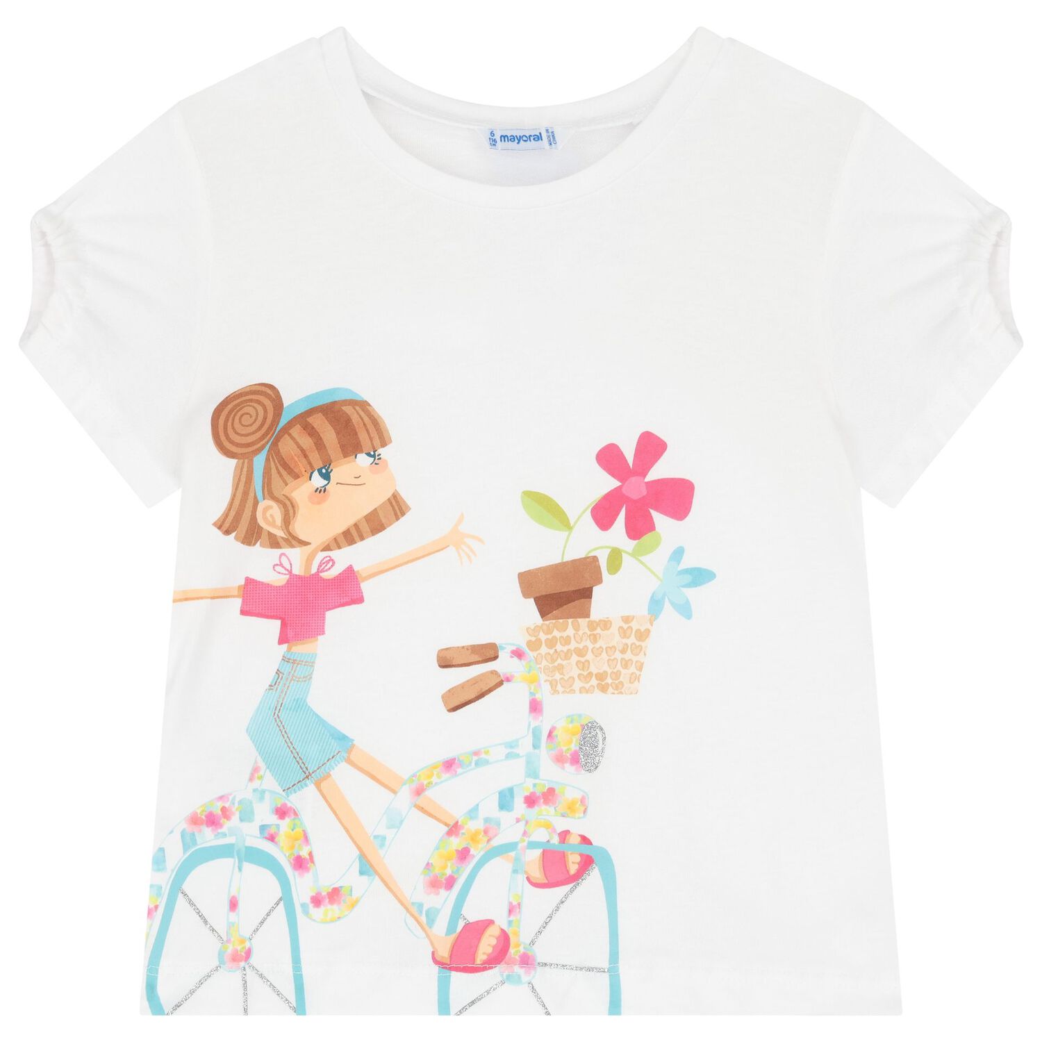 طقم شورت بنات باللون الابيض والازرق, 1, hi-res image number null