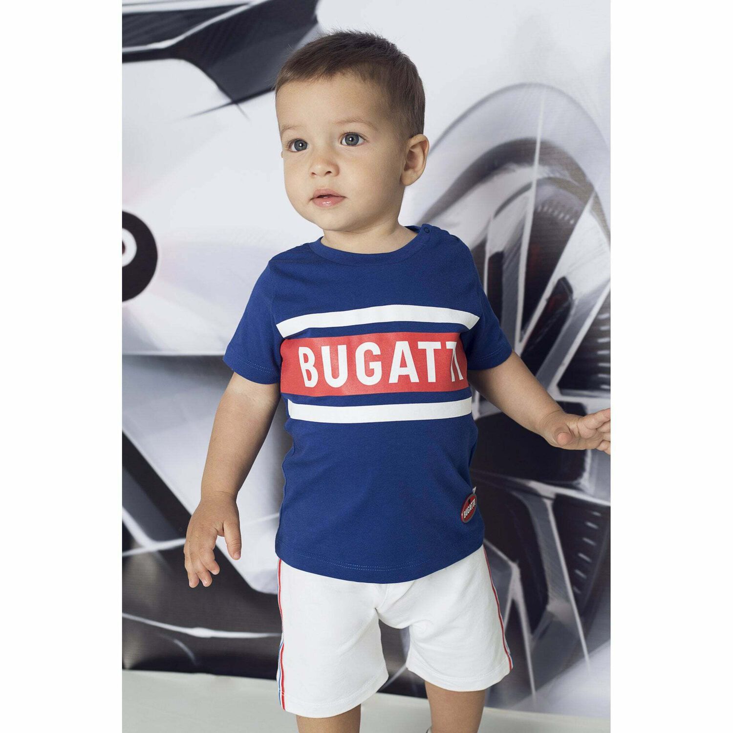 Younger Boys Blue Logo T-Shirt, 2, hi-res