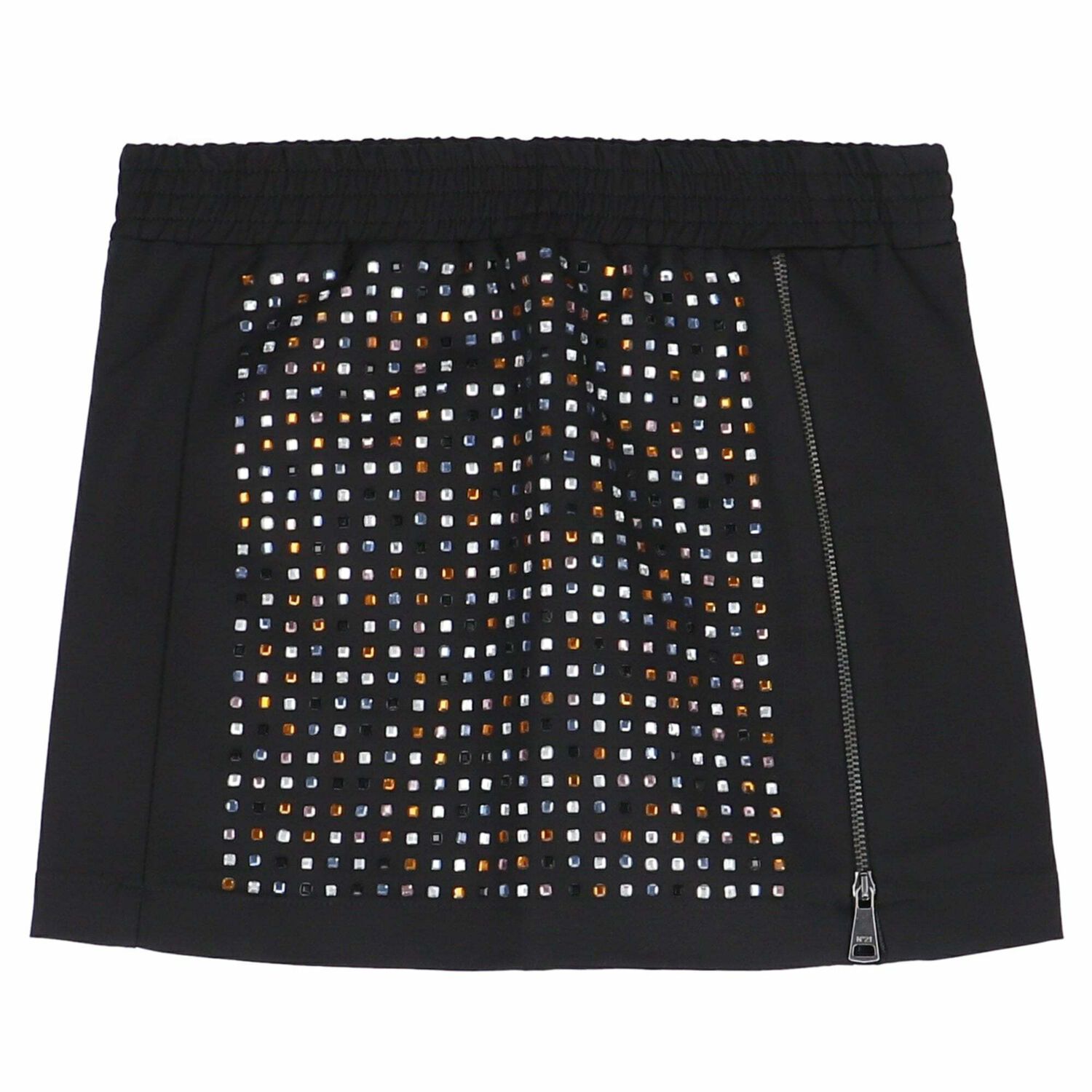 Girls Black Embellished Skirt, 1, hi-res image number null