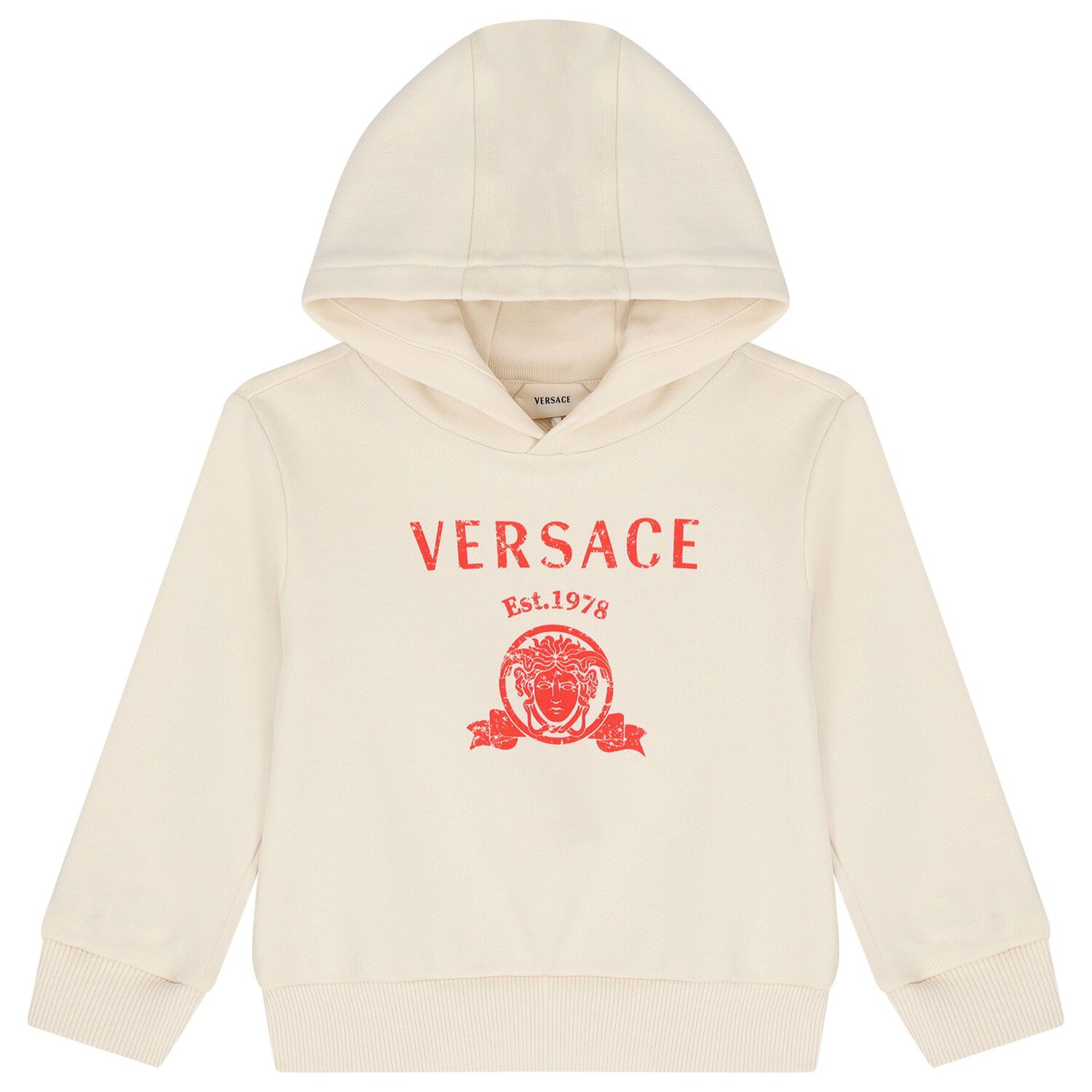 Younger Ivory Medusa Logo Hooded Top, 1, hi-res
