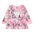 طقم بنطال ضيق بشعار وردي للبنات الصغار, 1, hi-res