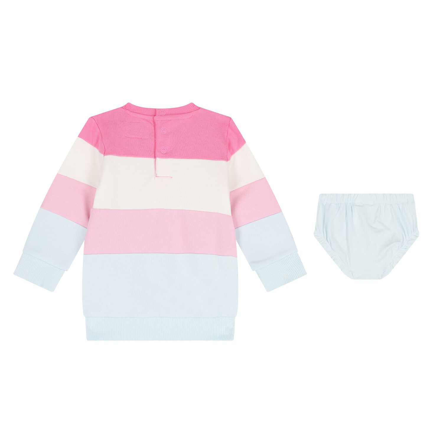 طقم بنات فستان بالشعار متعدد الألوان, 1, hi-res