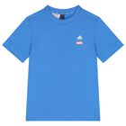 Boys Blue Logo Marvel T-Shirt, 1, hi-res