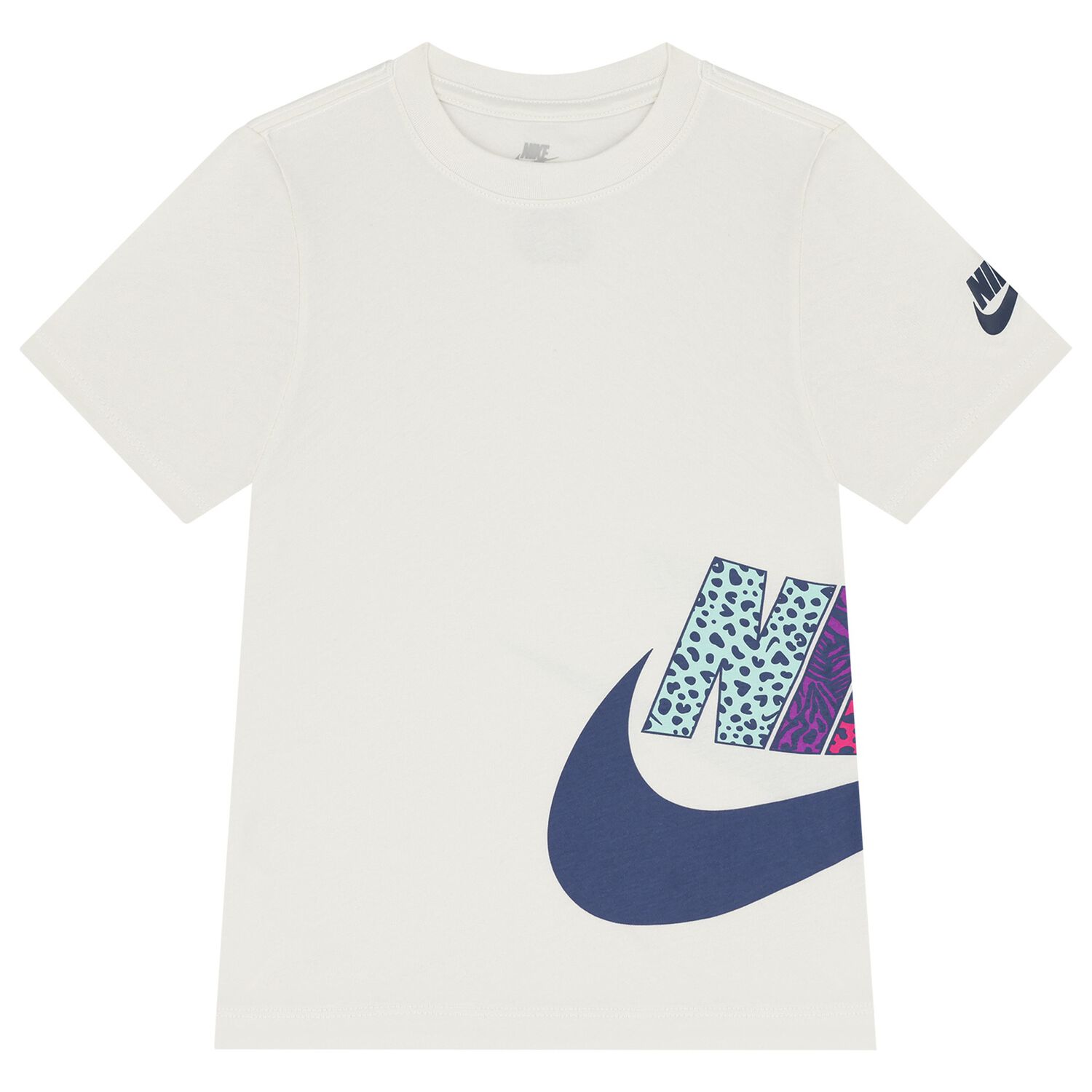 Girls White Logo T-Shirt, 3, hi-res