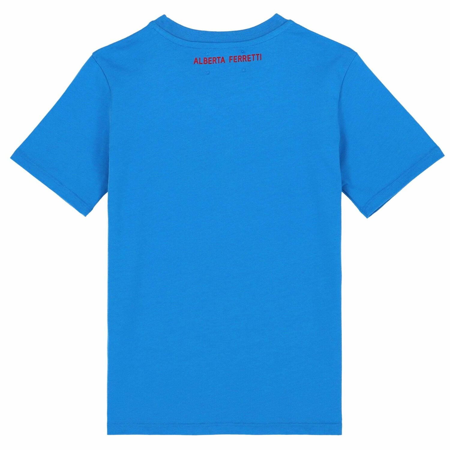 Girls Blue Embroidered Jersey T-Shirt, 1, hi-res image number null