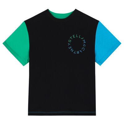 Boys Black, Green & Blue Logo T-Shirt
