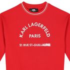 فستان بنات بالشعار باللون الأحمر, 1, hi-res