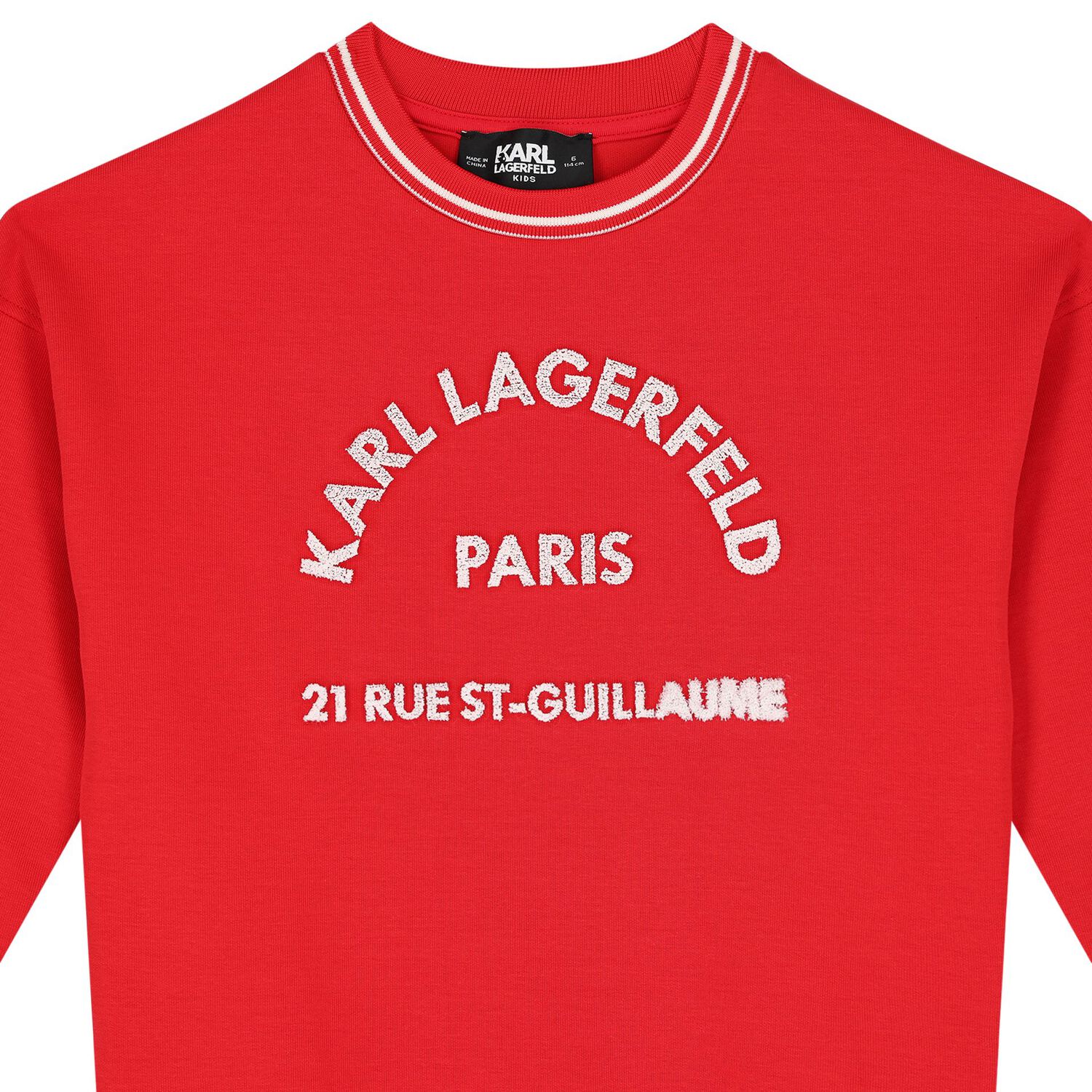 فستان بنات بالشعار باللون الأحمر, 1, hi-res image number null